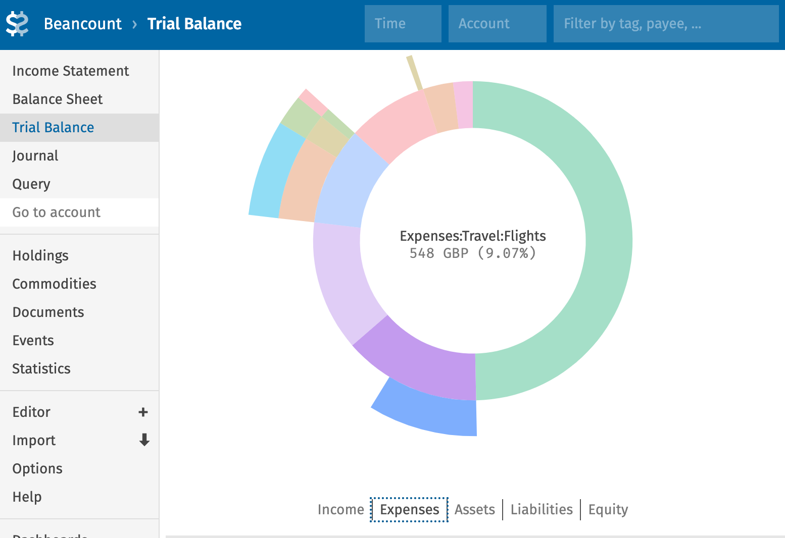 Account naming UI example